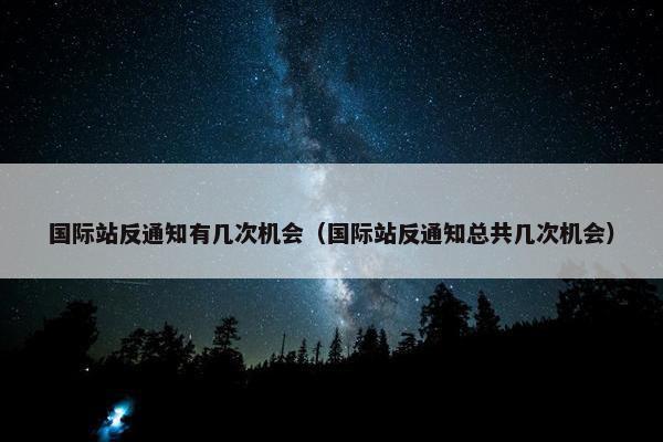国际站反通知有几次机会（国际站反通知总共几次机会）