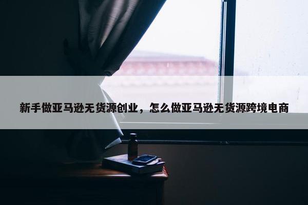 新手做亚马逊无货源创业，怎么做亚马逊无货源跨境电商