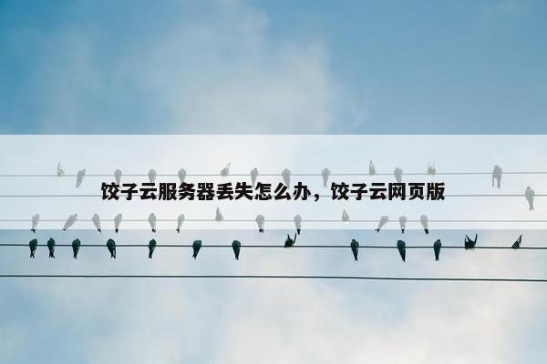 饺子云服务器丢失怎么办，饺子云网页版