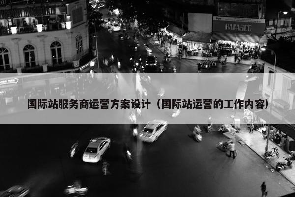 国际站服务商运营方案设计（国际站运营的工作内容）