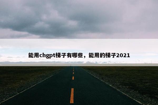 能用chgpt梯子有哪些，能用的梯子2021