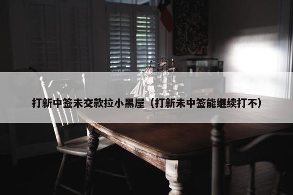 打新中签未交款拉小黑屋（打新未中签能继续打不）