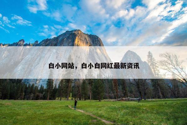 白小网站，白小白网红最新资讯
