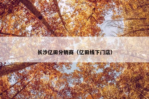 长沙亿田分销商（亿田线下门店）