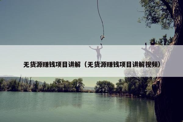无货源赚钱项目讲解（无货源赚钱项目讲解视频）