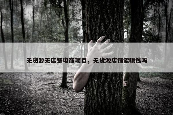 无货源无店铺电商项目，无货源店铺能赚钱吗