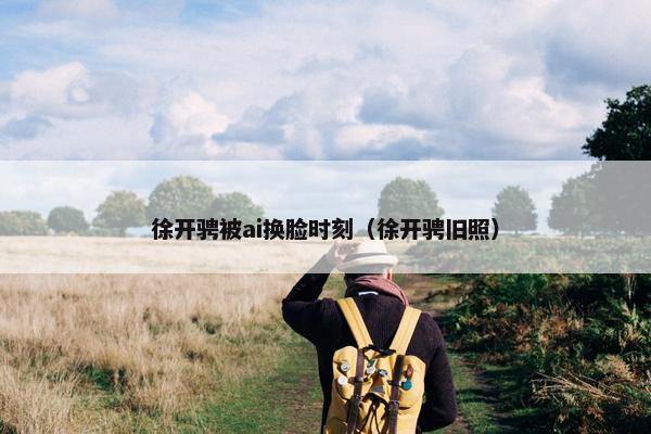 徐开骋被ai换脸时刻（徐开骋旧照）