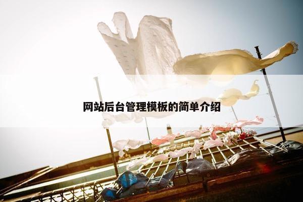 网站后台管理模板的简单介绍