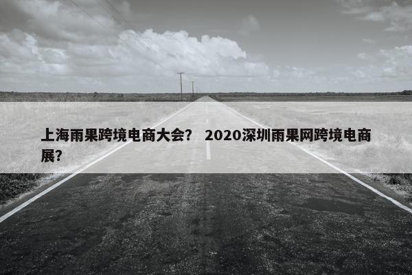 上海雨果跨境电商大会？ 2020深圳雨果网跨境电商展？