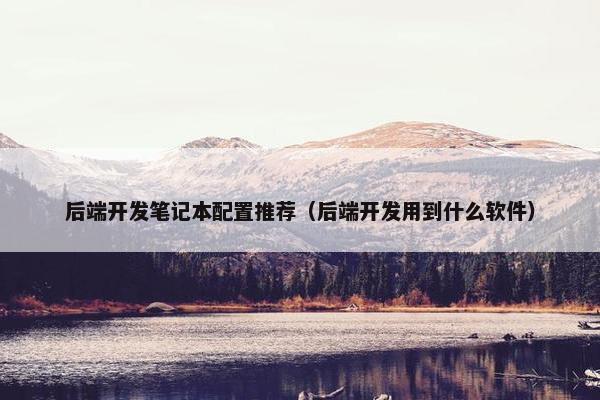后端开发笔记本配置推荐（后端开发用到什么软件）