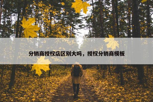 分销商授权店区别大吗，授权分销商模板