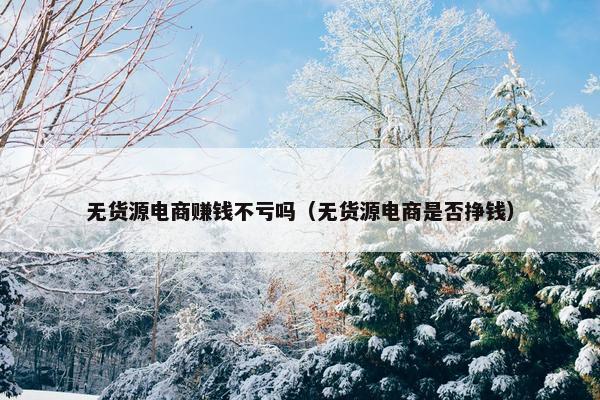无货源电商赚钱不亏吗（无货源电商是否挣钱）