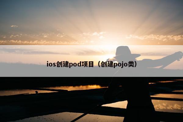 ios创建pod项目（创建pojo类）