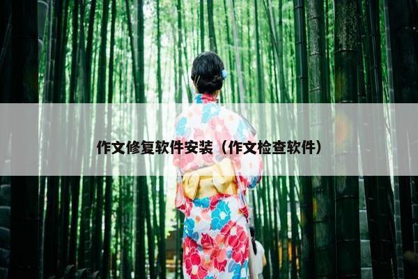 作文修复软件安装（作文检查软件）