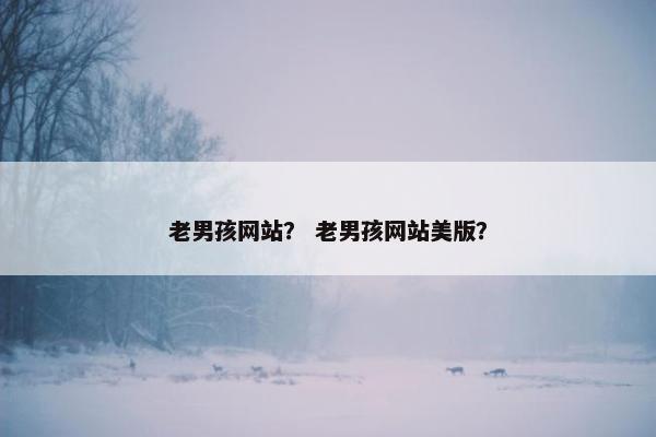 老男孩网站？ 老男孩网站美版？