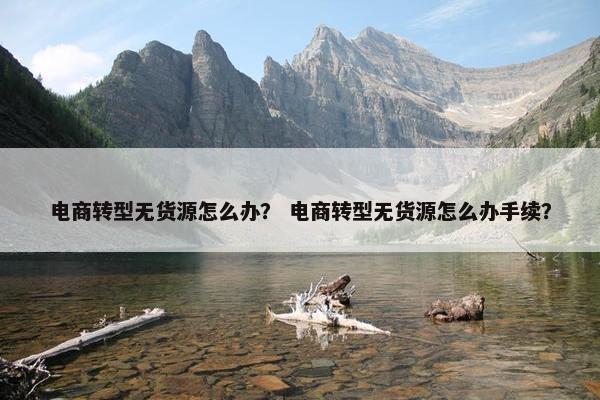 电商转型无货源怎么办？ 电商转型无货源怎么办手续？