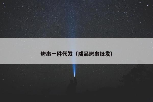 烤串一件代发（成品烤串批发）