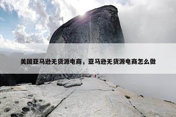美国亚马逊无货源电商，亚马逊无货源电商怎么做