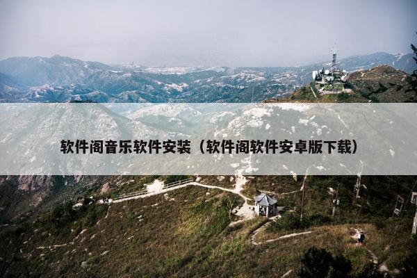 软件阁音乐软件安装（软件阁软件安卓版下载）