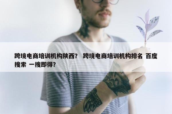 跨境电商培训机构陕西？ 跨境电商培训机构排名 百度搜索 一搜即得？