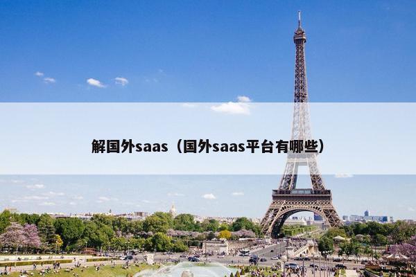 解国外saas（国外saas平台有哪些）