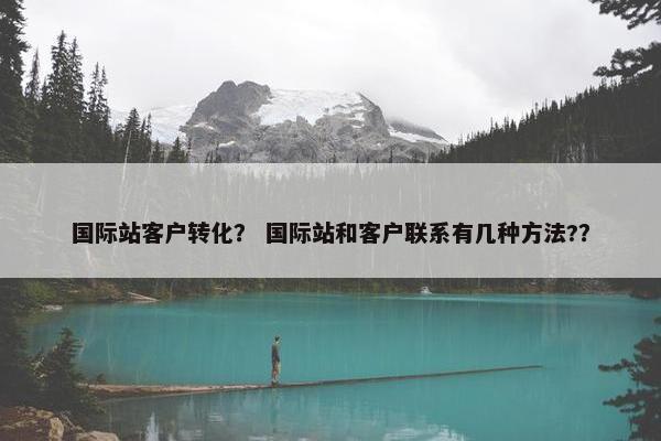 国际站客户转化？ 国际站和客户联系有几种方法?？