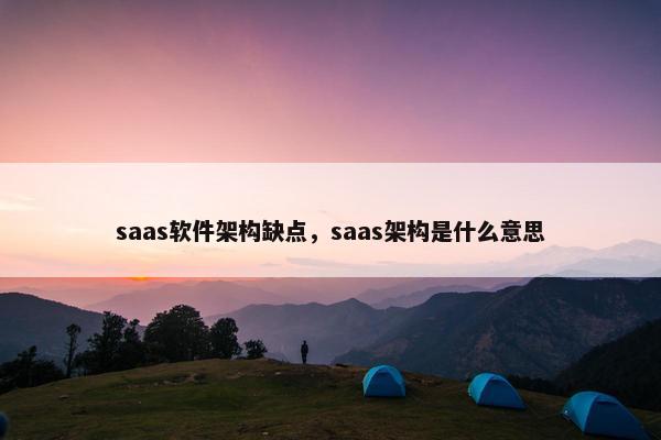 saas软件架构缺点，saas架构是什么意思