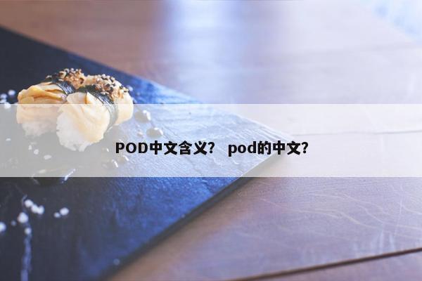 POD中文含义？ pod的中文？