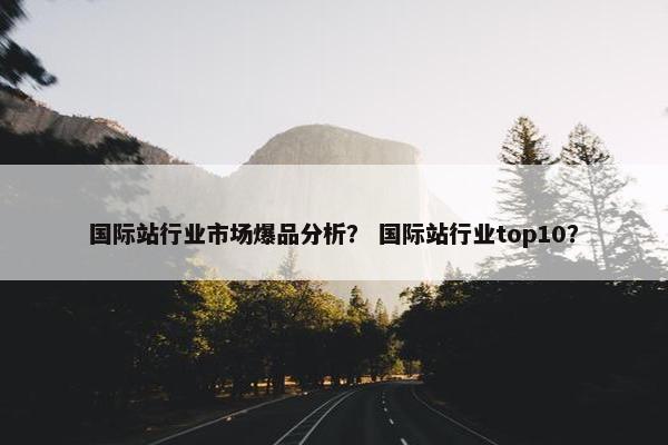 国际站行业市场爆品分析？ 国际站行业top10？