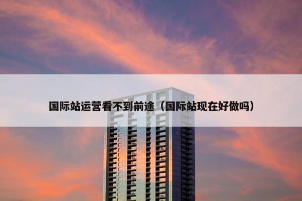 国际站运营看不到前途（国际站现在好做吗）