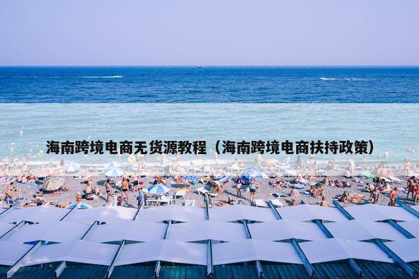 海南跨境电商无货源教程（海南跨境电商扶持政策）