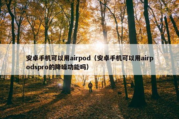 安卓手机可以用airpod（安卓手机可以用airpodspro的降噪功能吗）