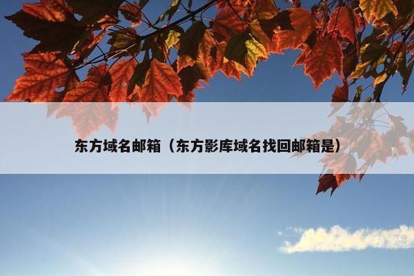 东方域名邮箱（东方影库域名找回邮箱是）