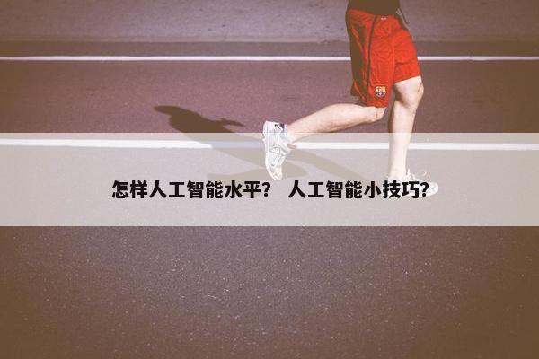 怎样人工智能水平？ 人工智能小技巧？
