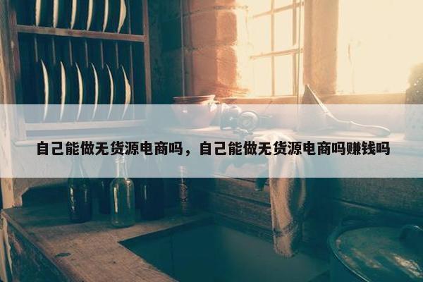 自己能做无货源电商吗，自己能做无货源电商吗赚钱吗