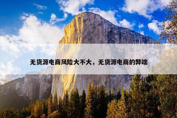 无货源电商风险大不大，无货源电商的弊端
