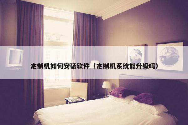 定制机如何安装软件（定制机系统能升级吗）