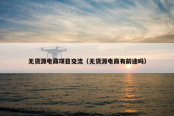 无货源电商项目交流（无货源电商有前途吗）