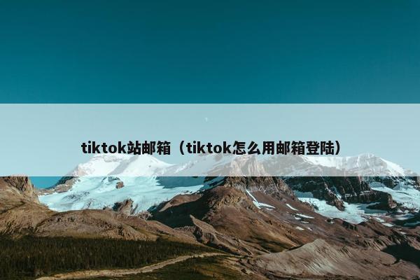 tiktok站邮箱（tiktok怎么用邮箱登陆）