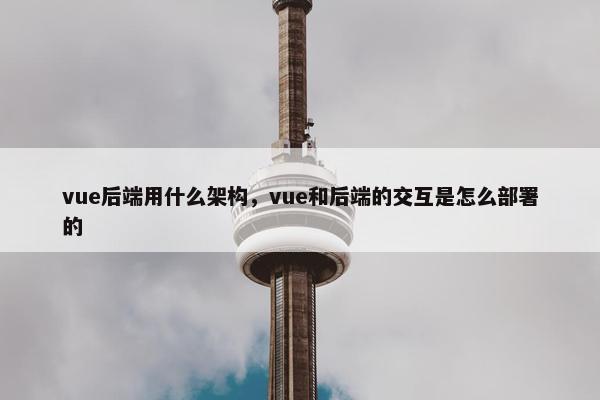 vue后端用什么架构，vue和后端的交互是怎么部署的