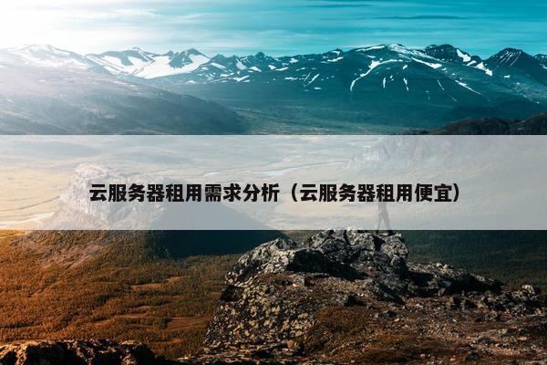 云服务器租用需求分析（云服务器租用便宜）