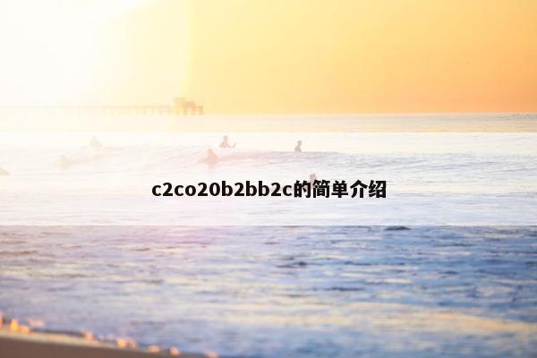 c2co20b2bb2c的简单介绍