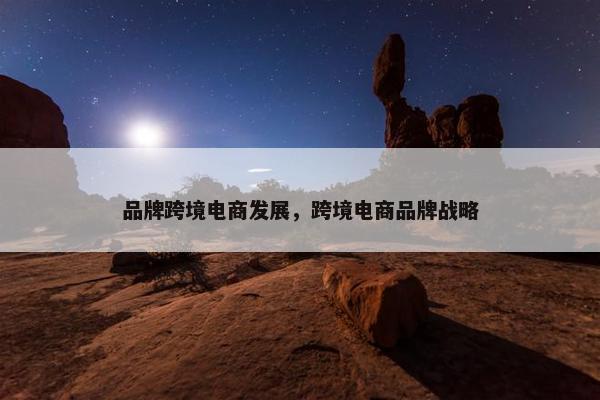 品牌跨境电商发展，跨境电商品牌战略