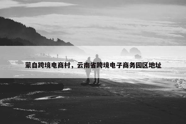 蒙自跨境电商村，云南省跨境电子商务园区地址