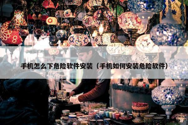 手机怎么下危险软件安装（手机如何安装危险软件）