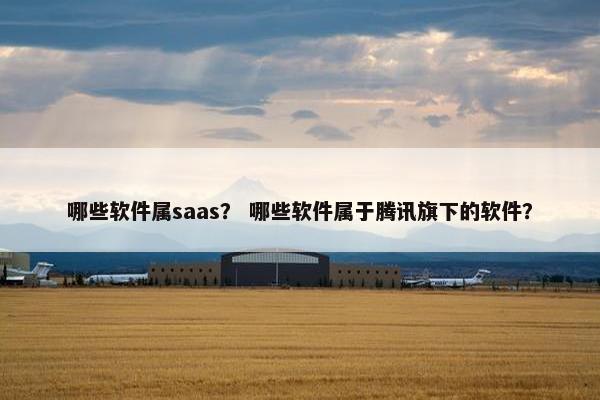 哪些软件属saas？ 哪些软件属于腾讯旗下的软件？