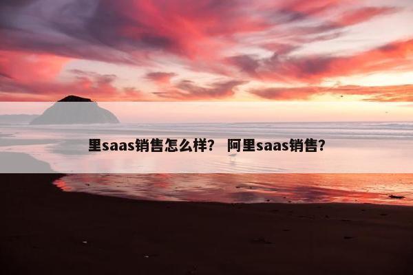 里saas销售怎么样？ 阿里saas销售？