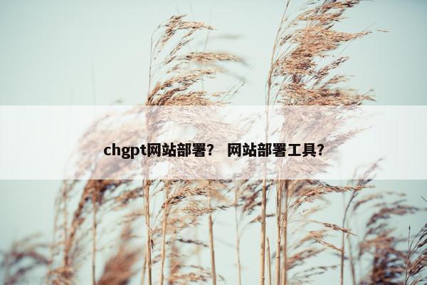 chgpt网站部署？ 网站部署工具？