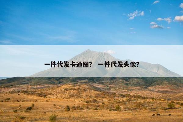一件代发卡通图？ 一件代发头像？