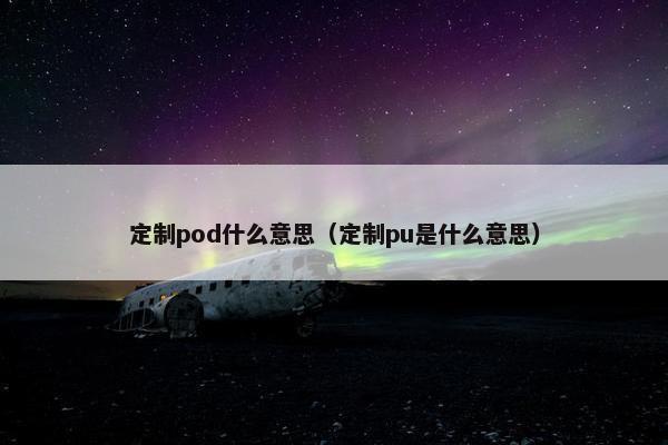 定制pod什么意思（定制pu是什么意思）